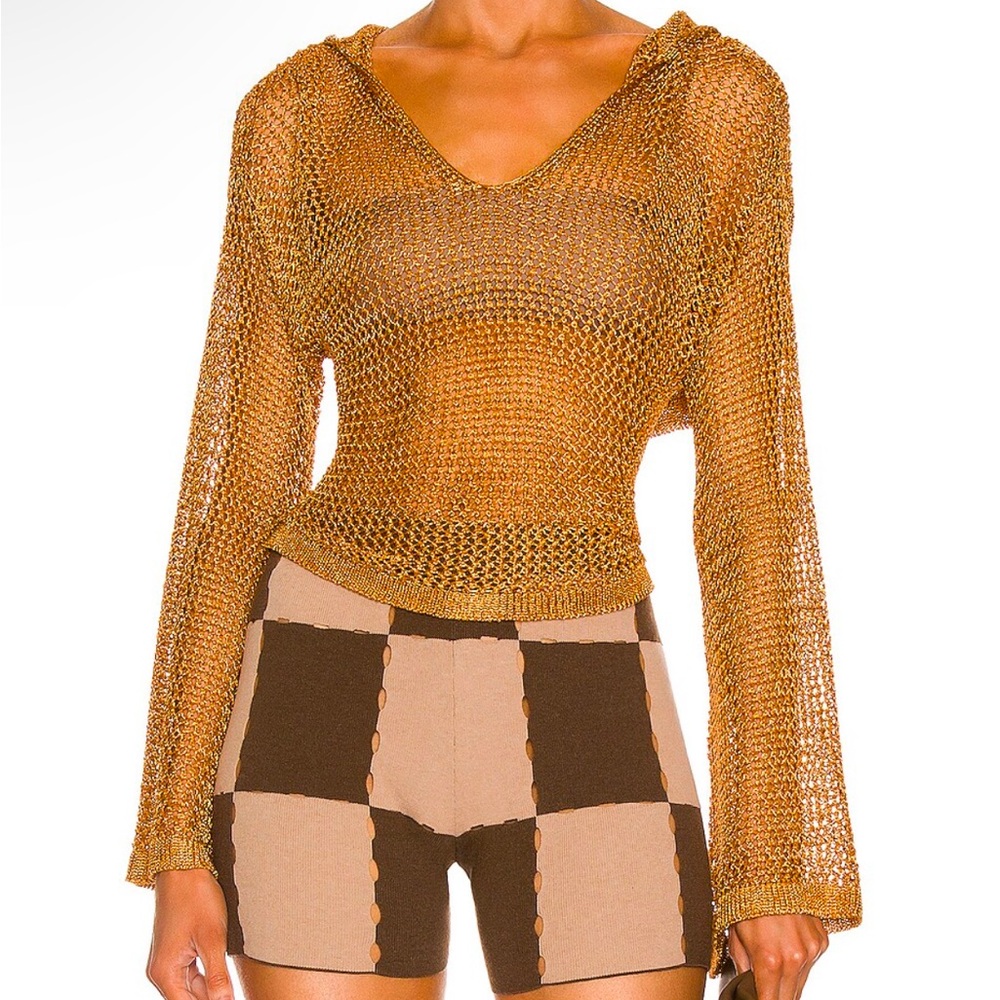 Cult Gaia Catherine Sweater Metallic
